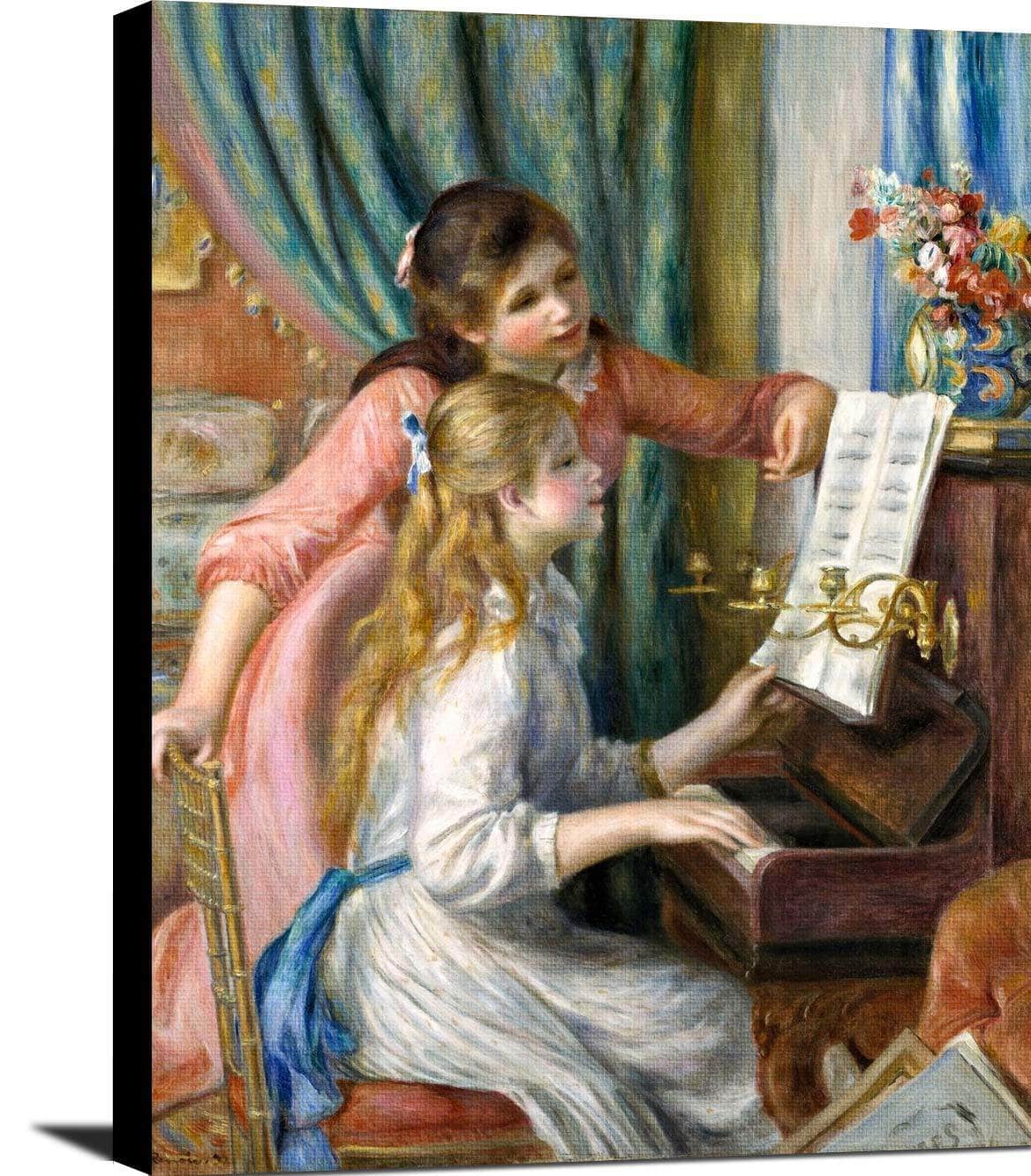 Young Girls At The Piano Painting Auguste Renoir Canvas Art - Image 2
