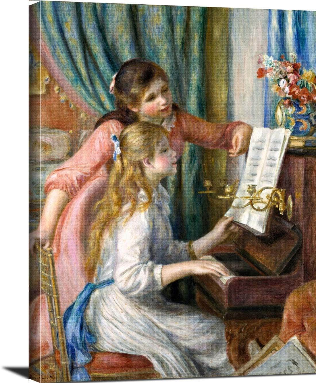 Young Girls At The Piano Painting Auguste Renoir Canvas Art - Image 3