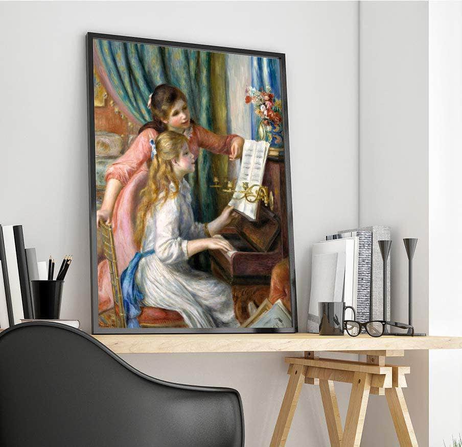 Young Girls At The Piano Painting Auguste Renoir Canvas Art - Image 4