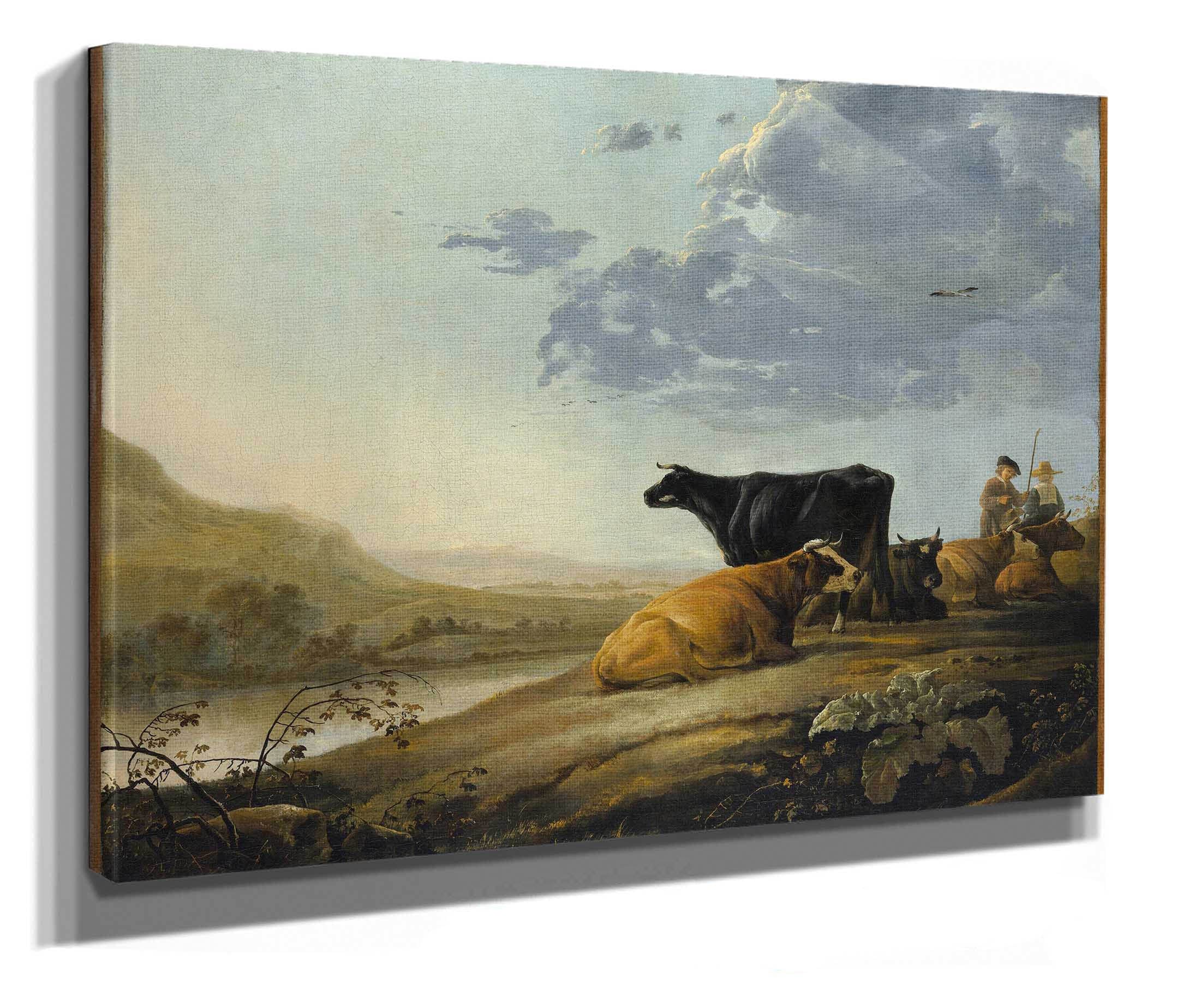 Young Herdsmen With Cows by Aelbert Cuyp