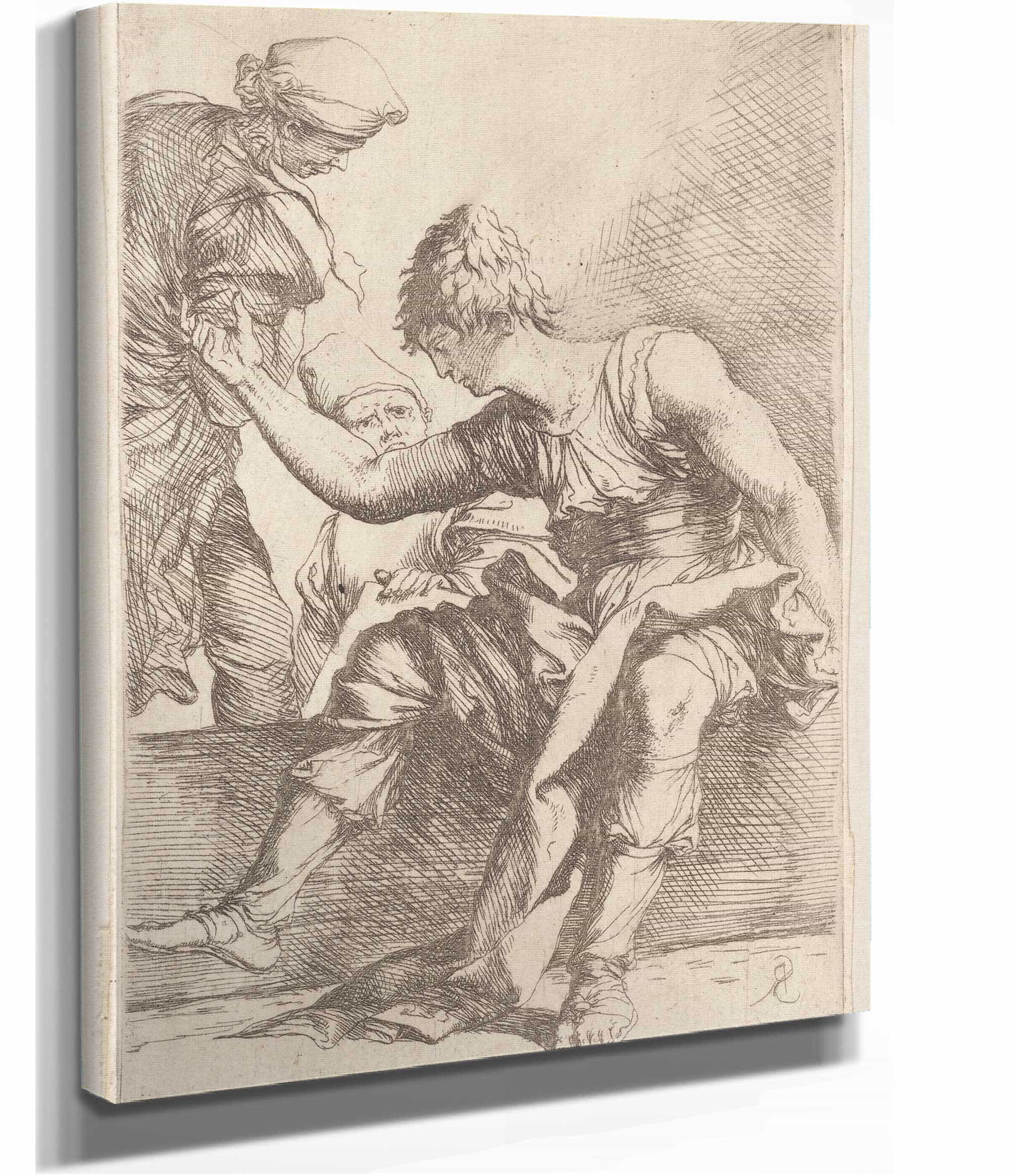 Young Man Seated by Salvator Rosa - Image 2