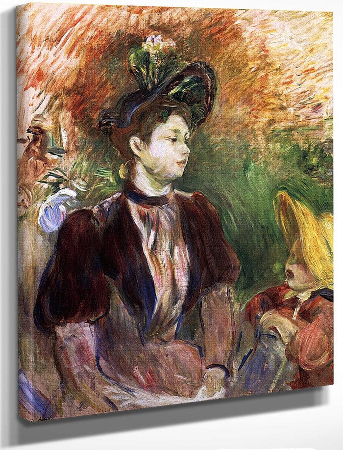 Young Woman And Child Avenue Du Bois 1876 Oil On Canvas 6096X5017Mm Private Collection By Berthe Morisot