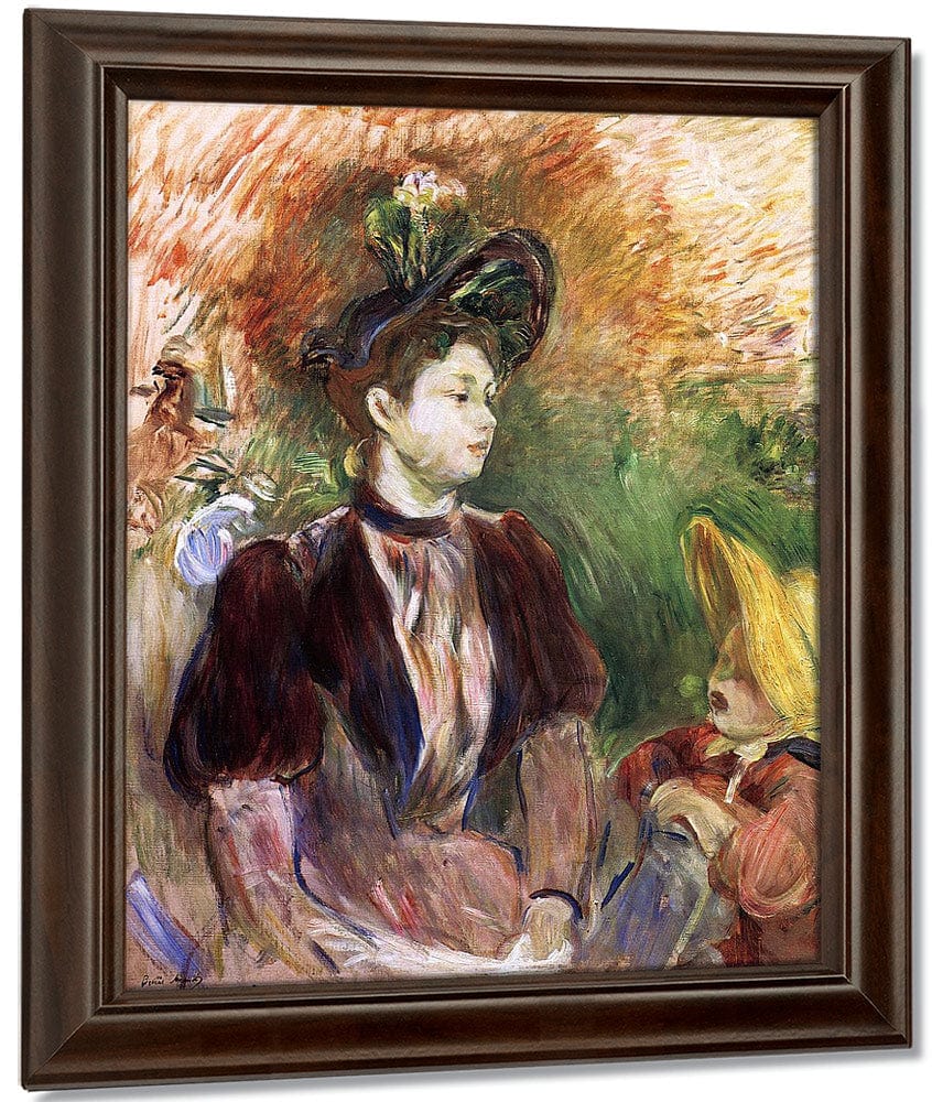 Young Woman And Child Avenue Du Bois 1876 Oil On Canvas 6096X5017Mm Private Collection By Berthe Morisot - Image 5