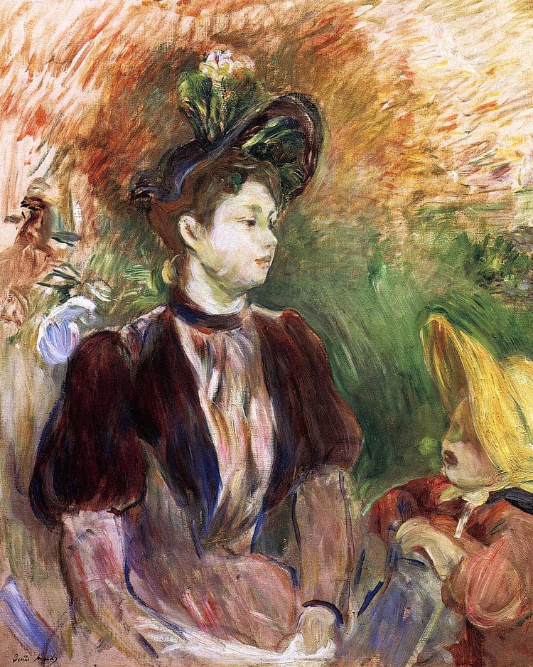 Young Woman And Child Avenue Du Bois 1876 Oil On Canvas 6096X5017Mm Private Collection By Berthe Morisot - Image 6
