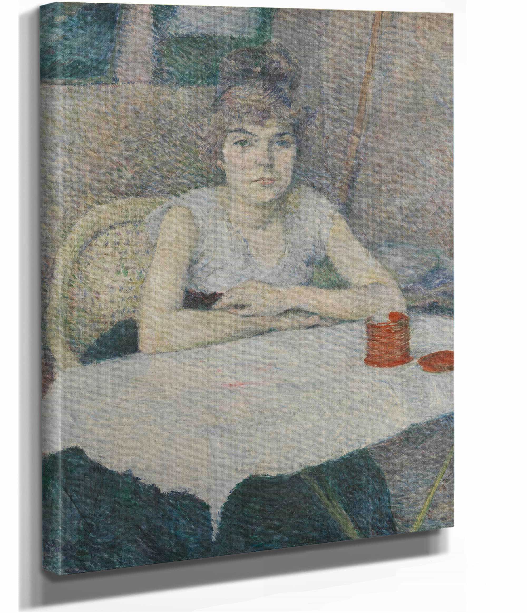 Young Woman At A Table Poudre De Riz by Henri De Toulouse Lautrec - Image 2
