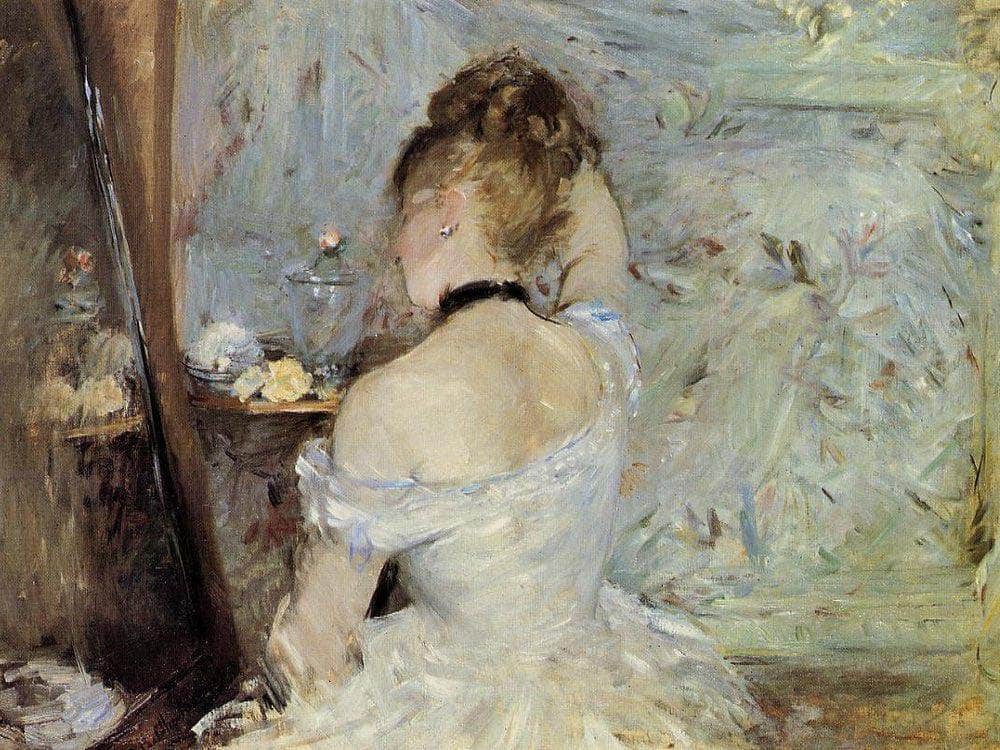 Young Woman At The Mirror 1880 Oil On Canvas 6030X8040Mm Art Institute Of Chicago By Berthe Morisot - Image 7