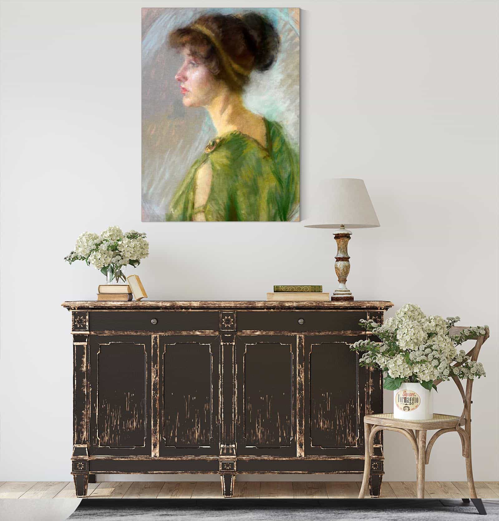 Young Woman In Green by Alice Pike Barney - Image 4