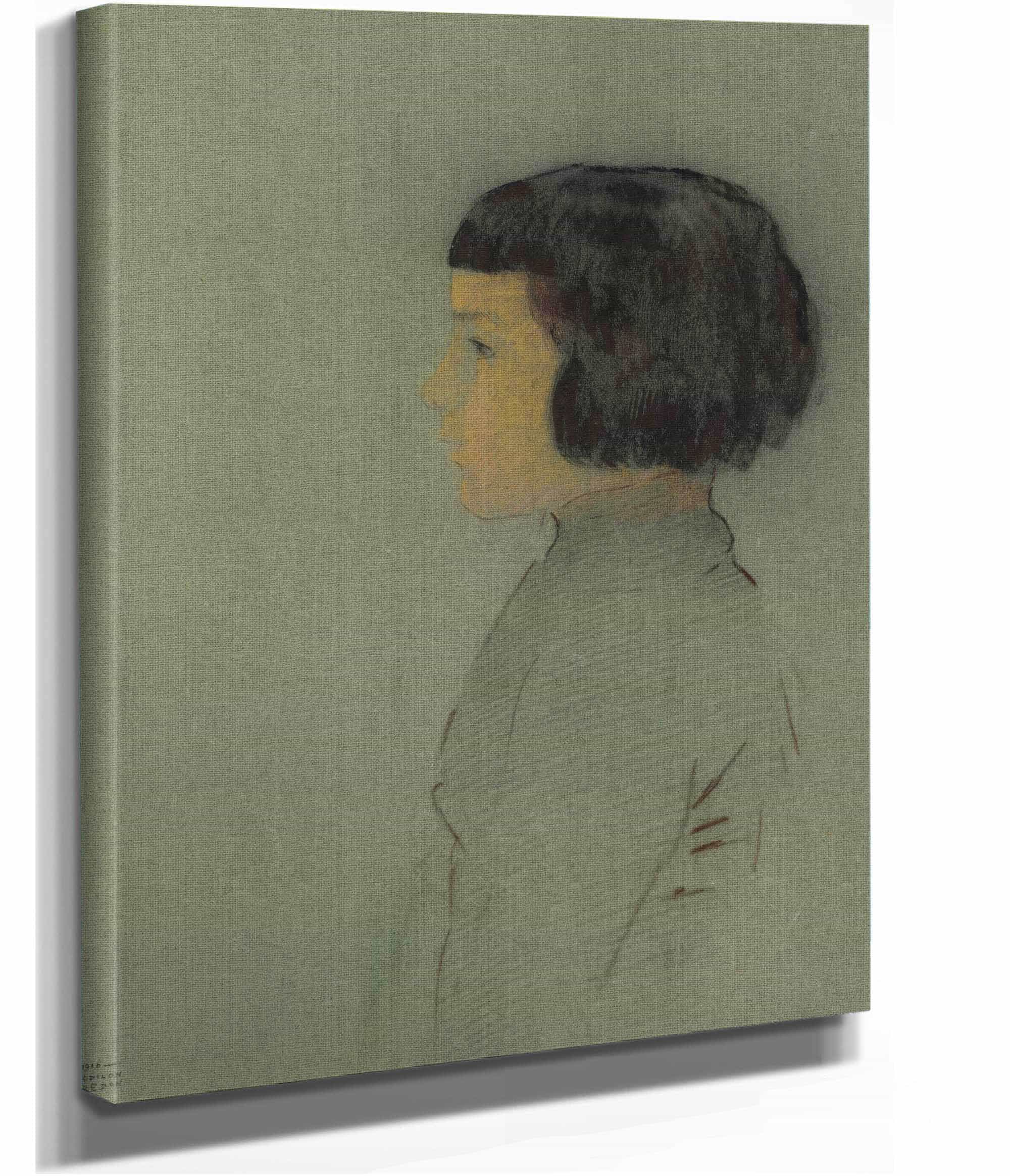 Young Woman In Profile by Odilon Redon - Image 2