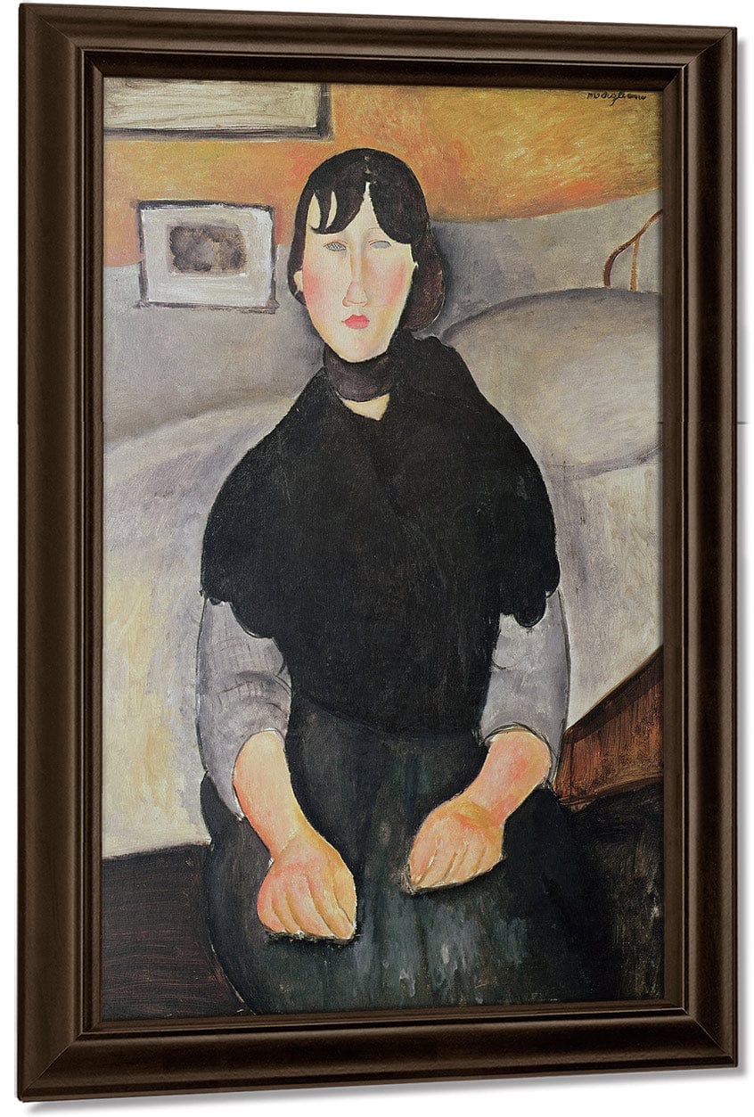 Young Woman Of The People (Oil On Canvas) By Amedeo Modigliani - Image 4