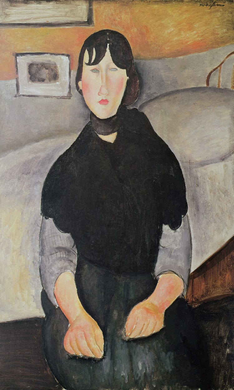 Young Woman Of The People (Oil On Canvas) By Amedeo Modigliani - Image 5