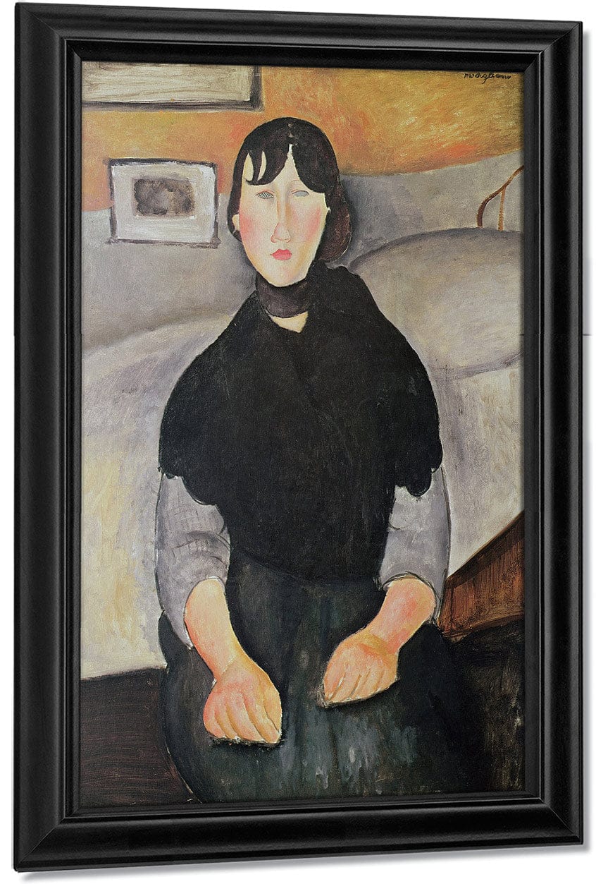 Young Woman Of The People (Oil On Canvas) By Amedeo Modigliani - Image 6