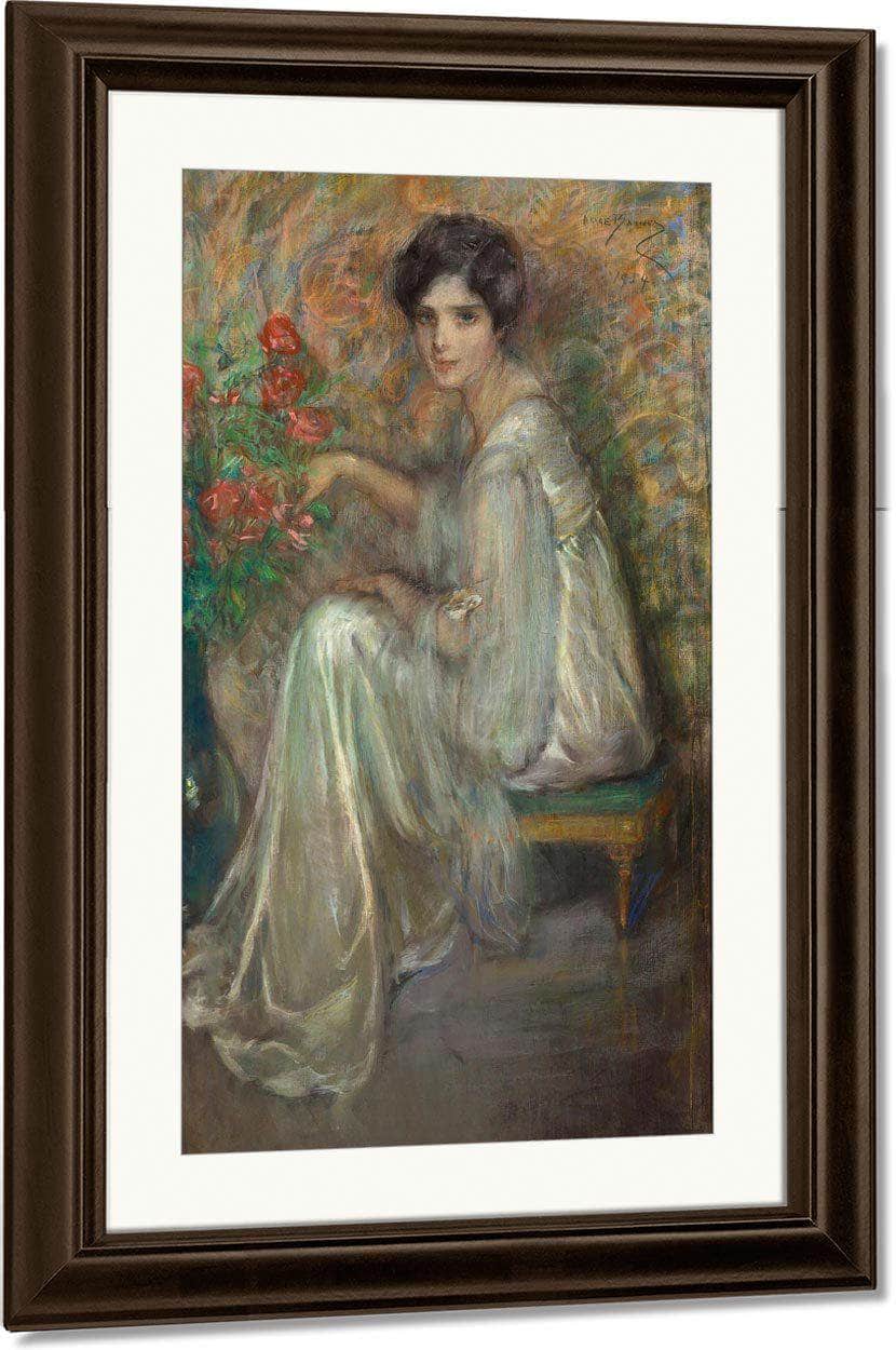 Young Woman With Roses By Alice Pike Barney - Image 4