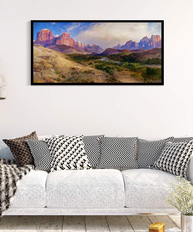 Zion Valley, South Utah Painting Thomas Moran Canvas Art - Image 4