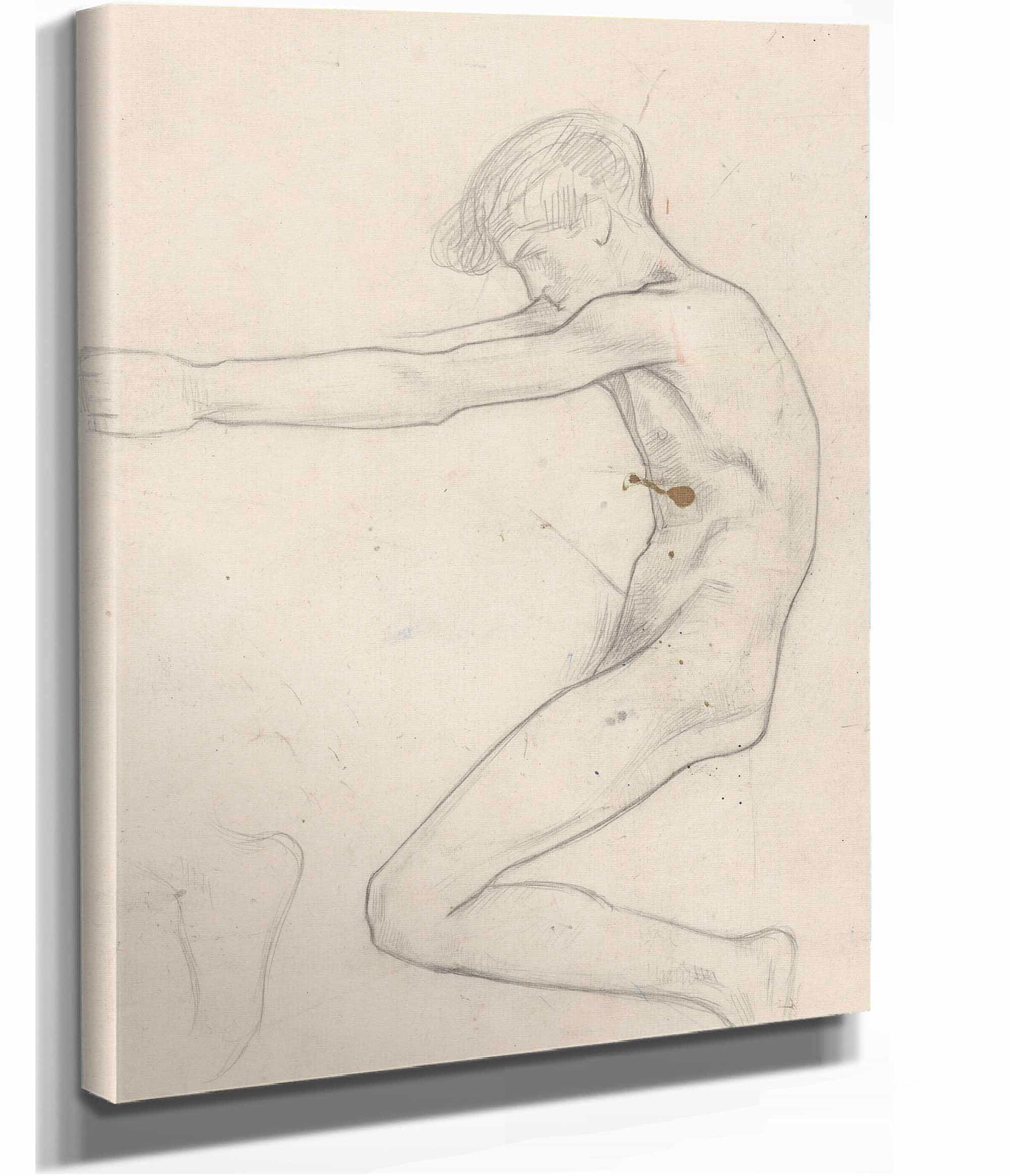 Zittende Naakte Jongen Met Naar Voren Gestrekte Armen by Richard Nicolaus Roland Holst - Image 2
