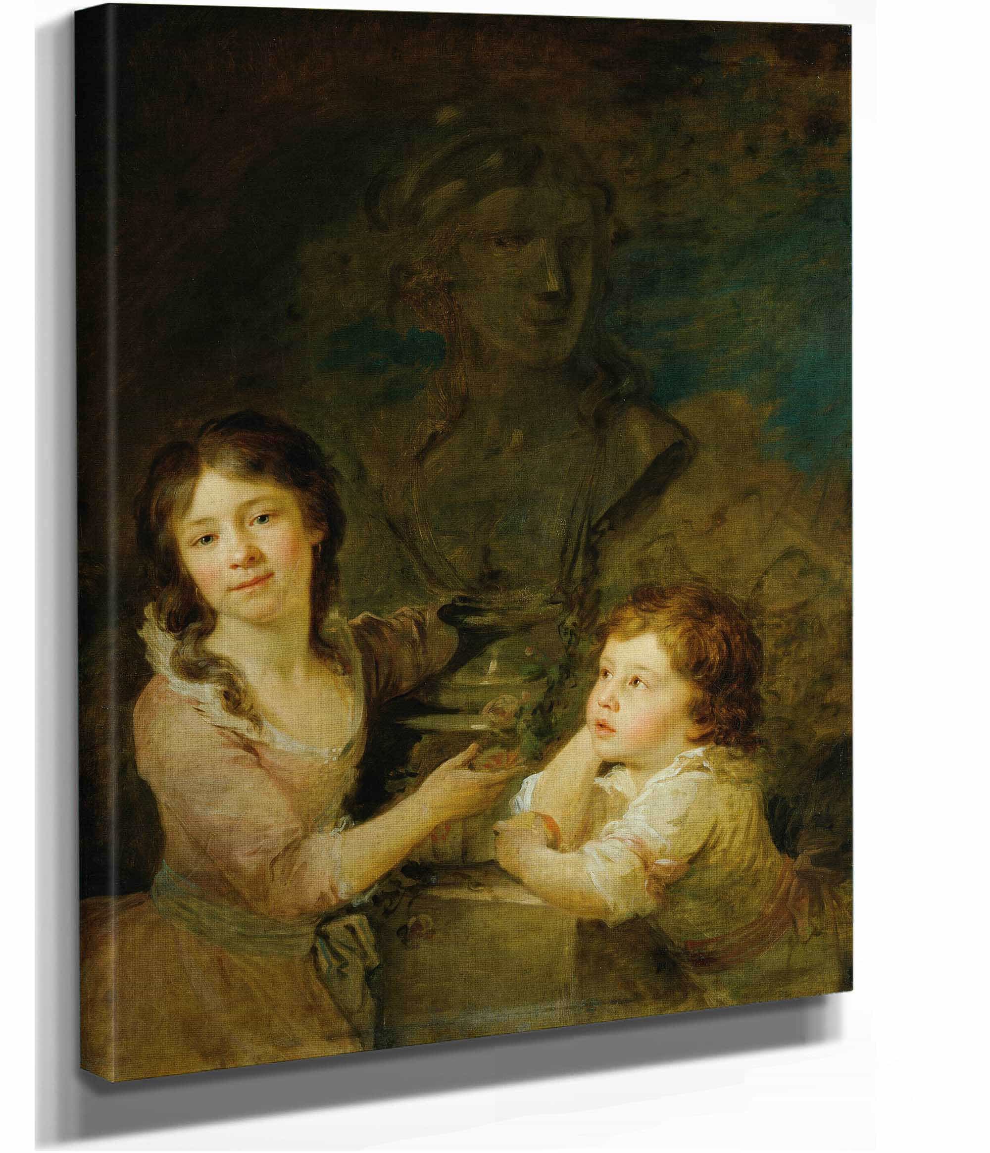 Zwei Kinder Aus Der Familie Der Grafen Thomatis by Johann Baptist Von Lampi The Elder